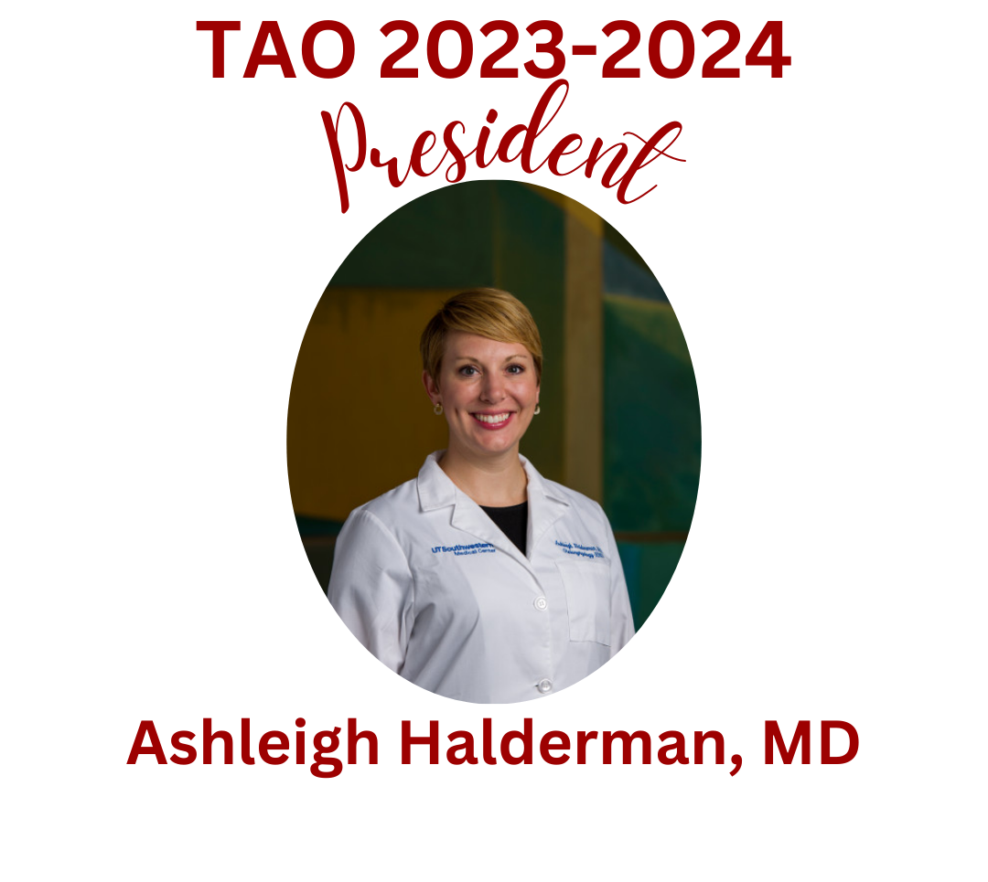 TAO 2023-2024 President. Ashleigh Halderman, MD. 